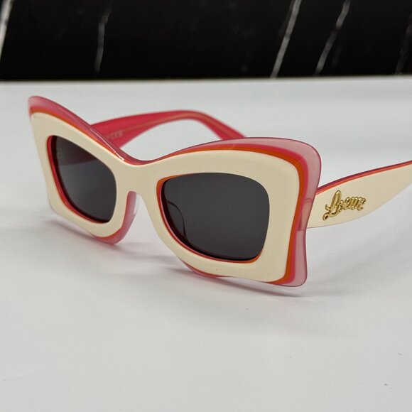 NEW LOEWE LW40140U 59A WOMEN SUNGLASSES BLACK CAT EYE LOEWE EYEWEAR - Picture 6 of 11